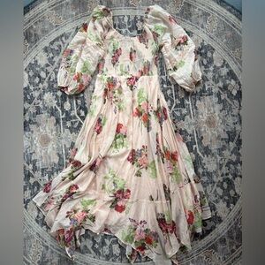 Free People Multicolor Floral Long Sleeve Dress